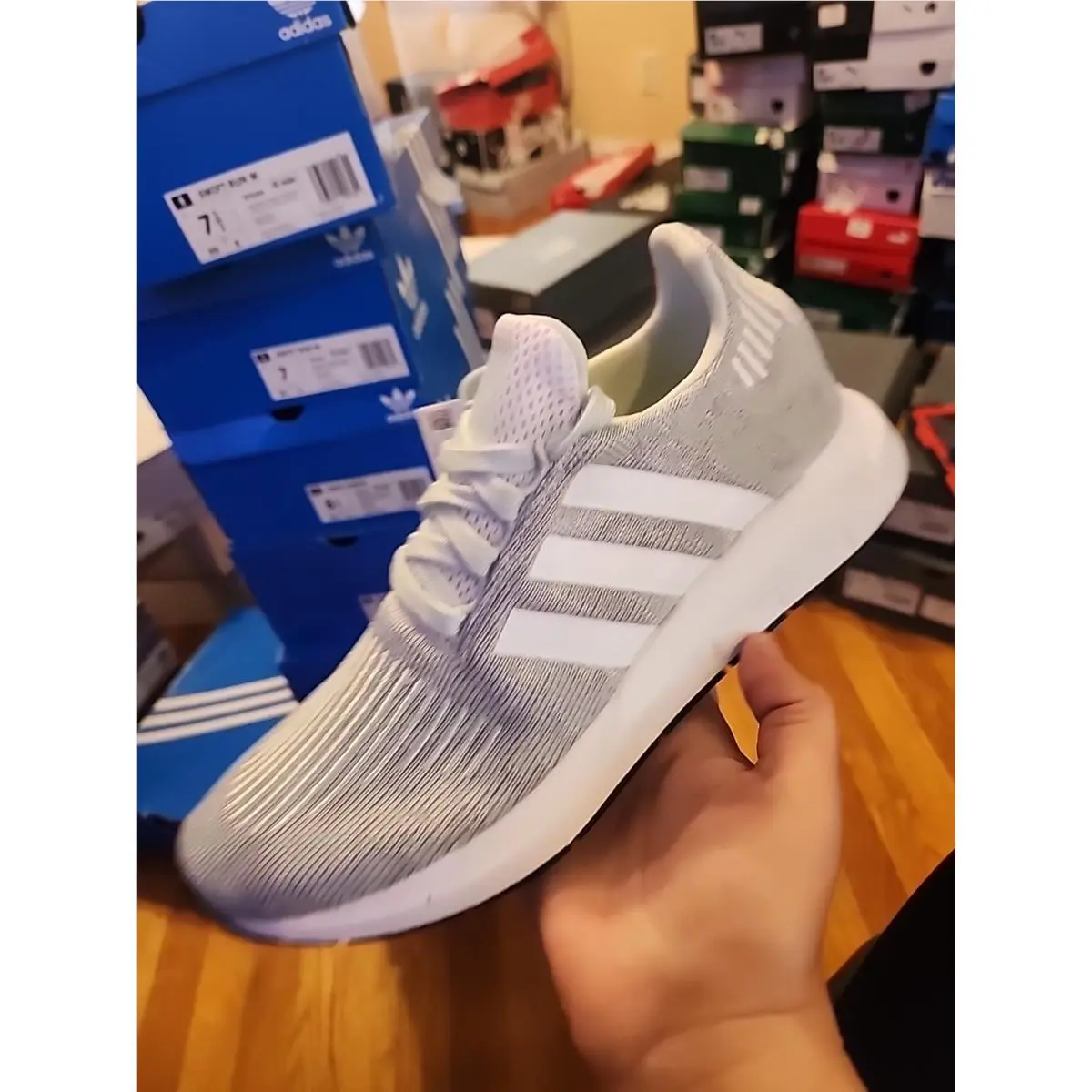 Womens Adidas Swift Run Dash Green Sneakers EF5444-SHOES