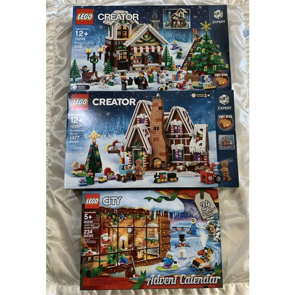 Retired Lego Creator 10249 Winter Toy Shop 10267 Gingerbread House 60235 Set