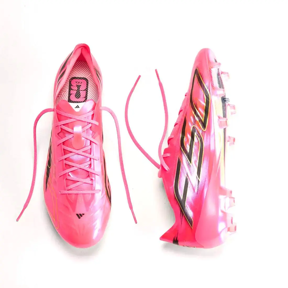 Adidas shoes - adidas F50 Hyperfast Evo FG - KJ6117 - Pink, Manufacturer: Solar Turbo / Core Black / Gold Metallic 3