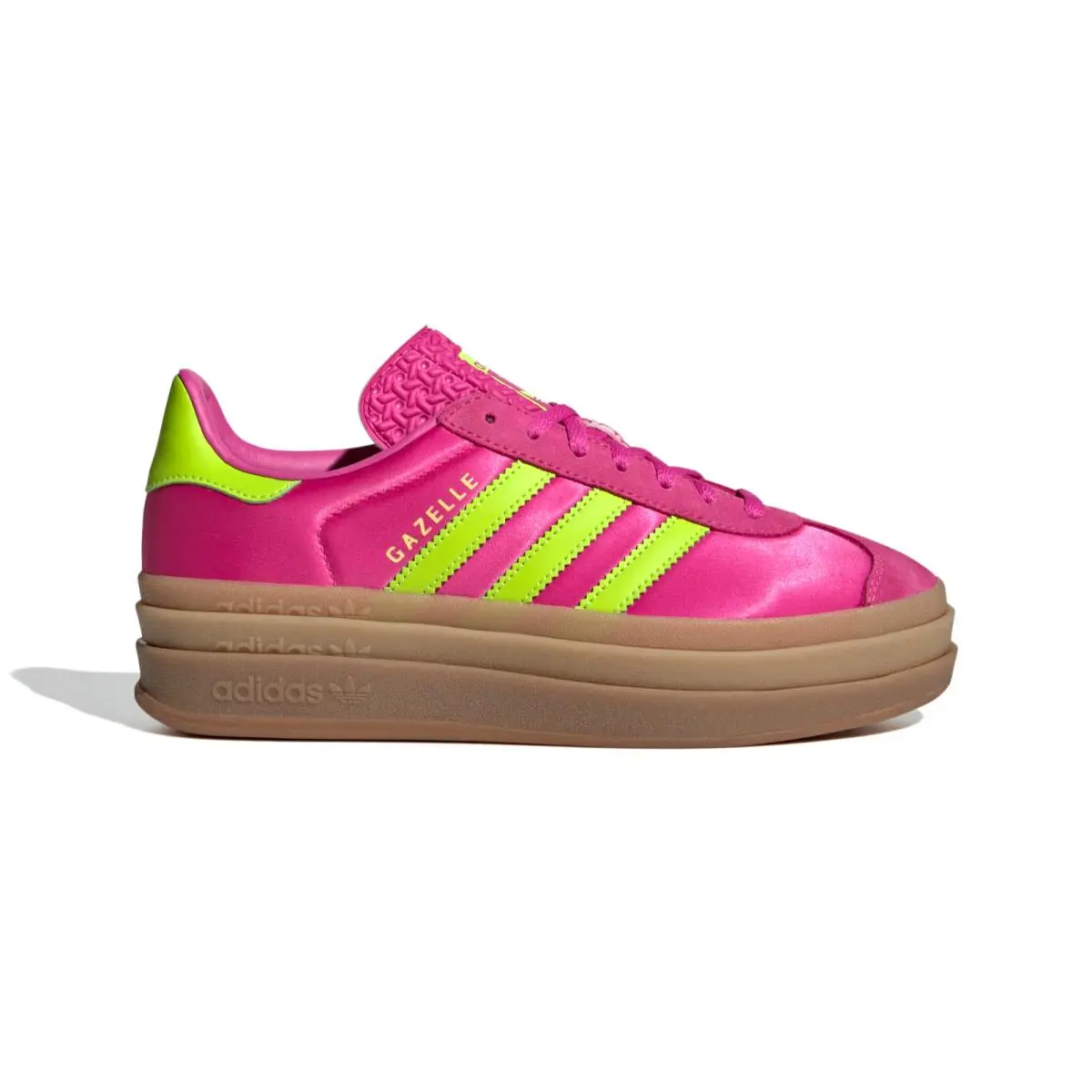 Womens Adidas Gazelle Bold Originals Fuchsia Pink Casual Sneakers Athletic Shoes