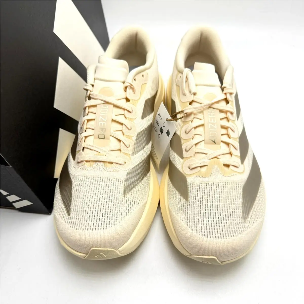 Adidas shoes - Adizero Evo SL - Adizero Evo - JR5841 - Wonder White/Cyber Metallic/Warm Vanilla 8
