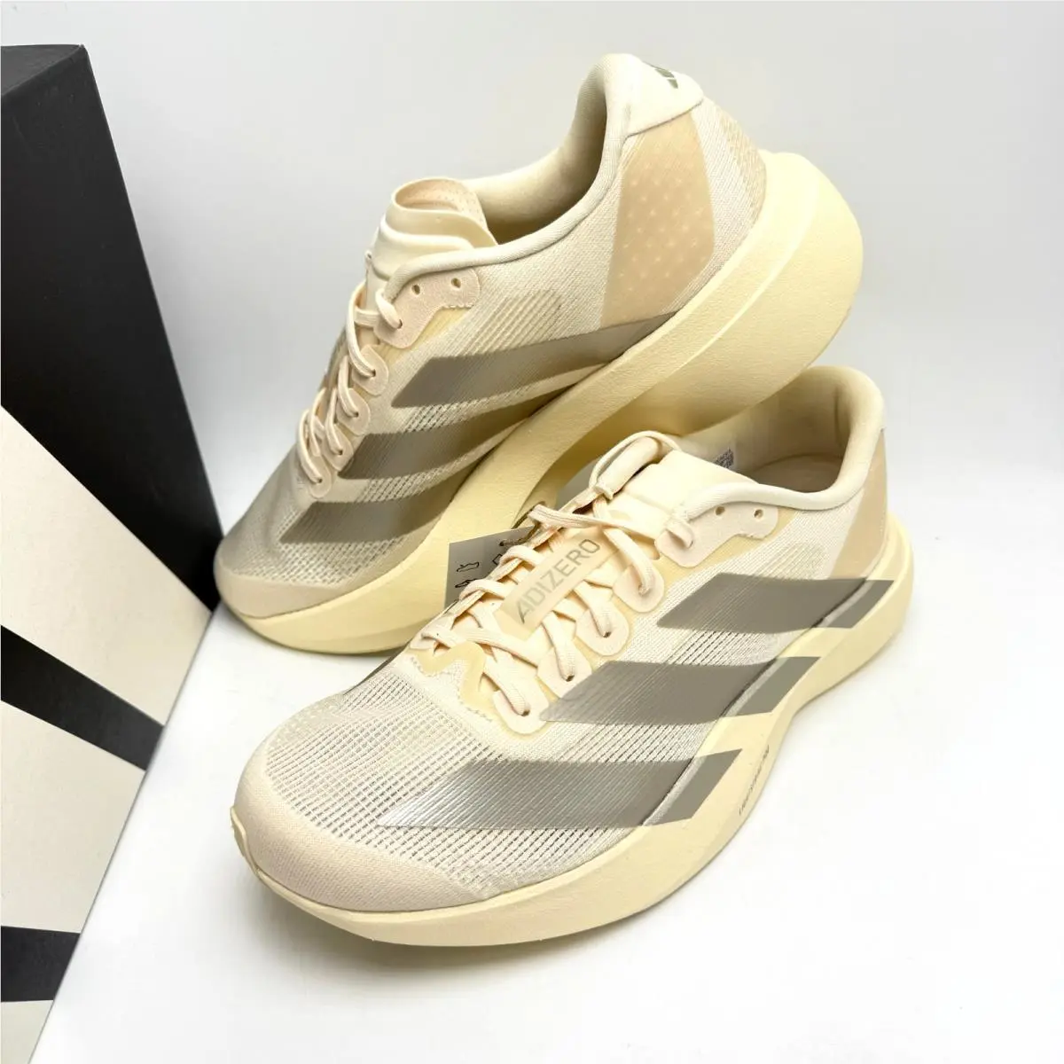 Adidas shoes - Adizero Evo SL - Adizero Evo - JR5841 - Wonder White/Cyber Metallic/Warm Vanilla 10