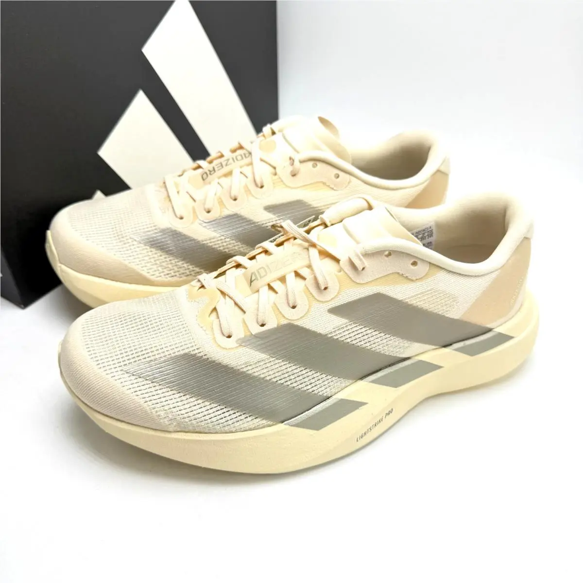 Adidas shoes - Adizero Evo SL - Adizero Evo - JR5841 - Wonder White/Cyber Metallic/Warm Vanilla 5