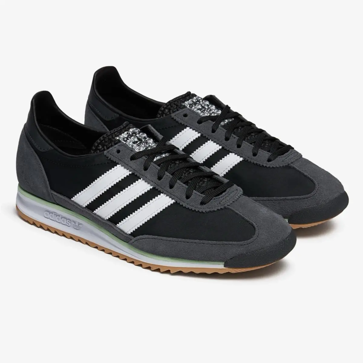 Adidas Originals SL 72 OG Women`s Running Shoe Black Sneakers Footwear 390