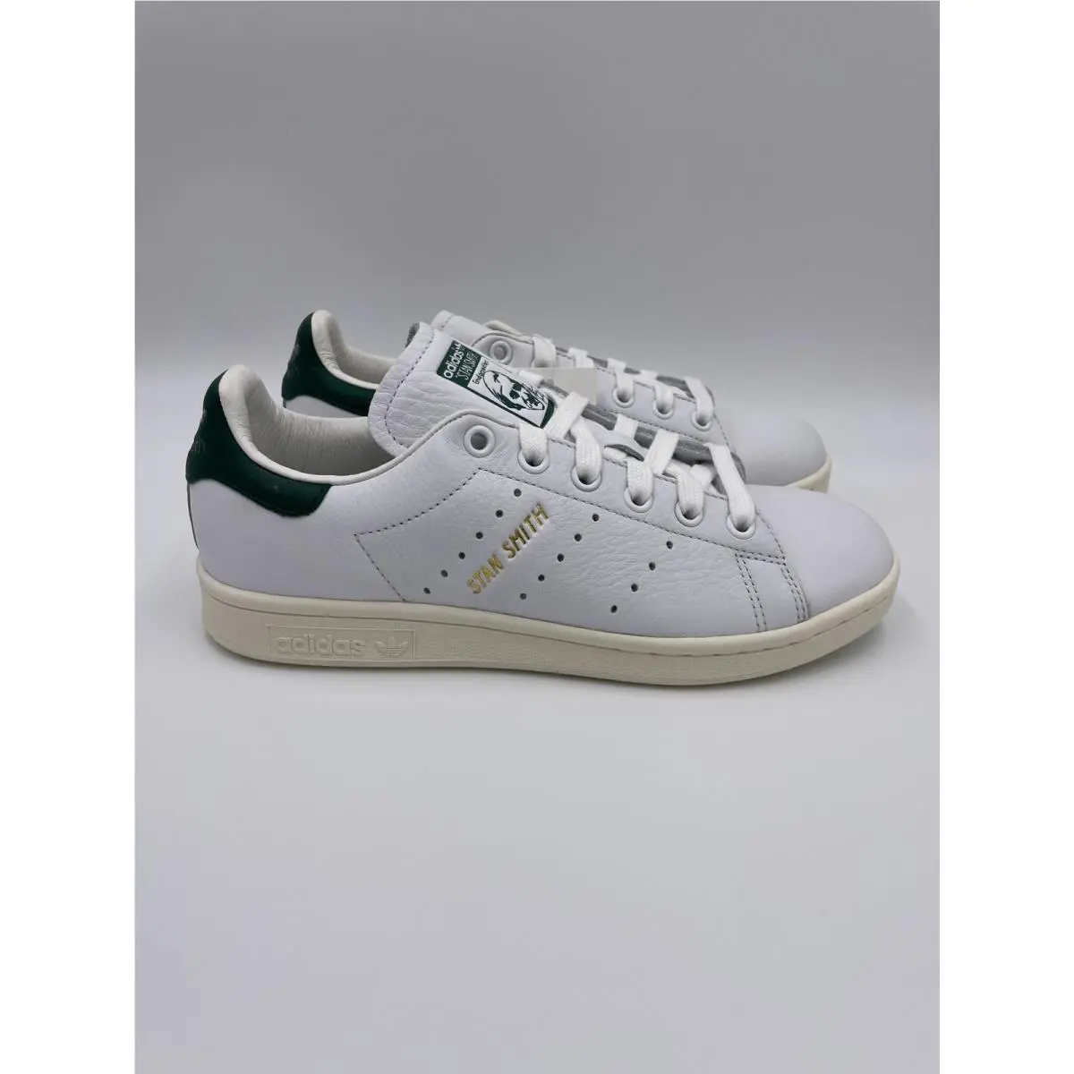 Adidas Stan Smith Cloud White Collegiate Green Leather Sneakers Womens CQ2871