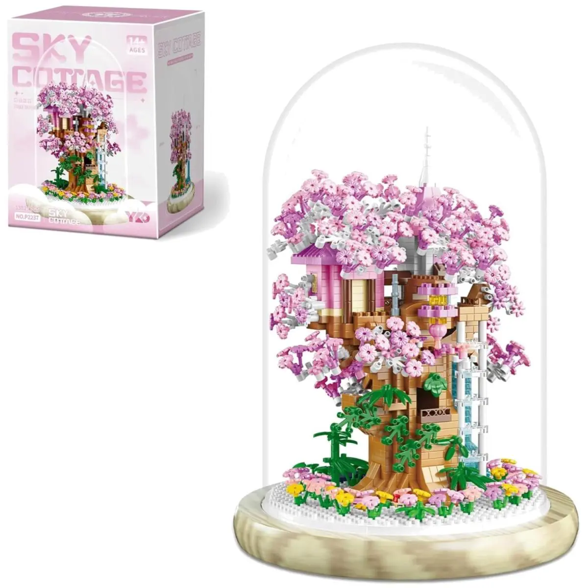 1382 Pcs Bonsai Tree Building Blocks with Lights Perfect For Ages 14+