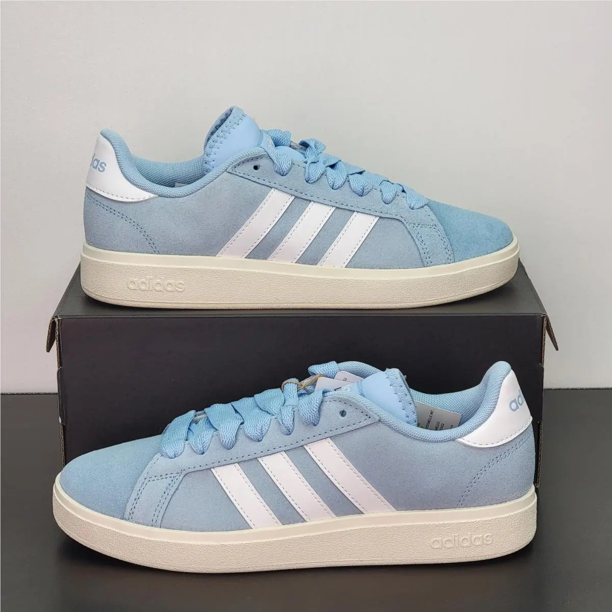 Adidas Grand Court Women`s Size 7.5 Athletic Shoes Blue White Casual Sneakers