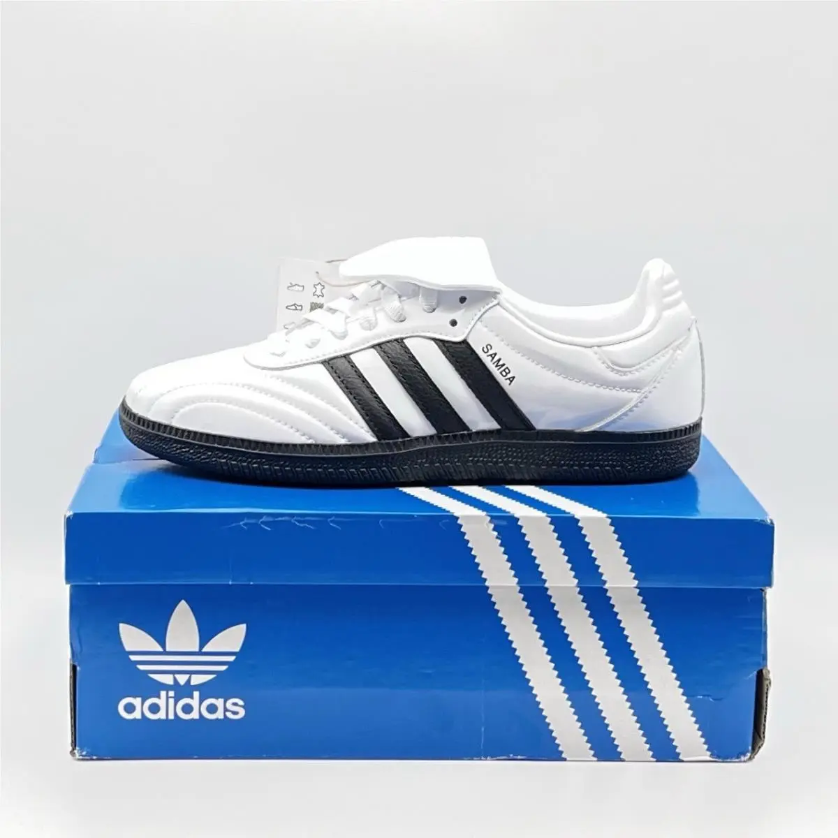 Adidas Samba LT W Patent Leather White / Black JI2706 - Size 6.5