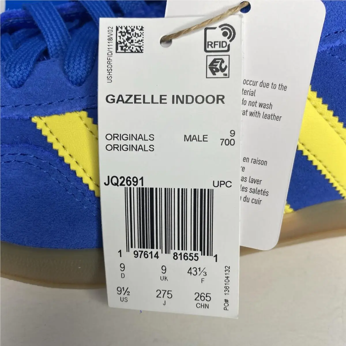 Adidas shoes - adidas Gazelle - Gazelle - JQ2691 - Blue (UPC: 0197614816551) 1