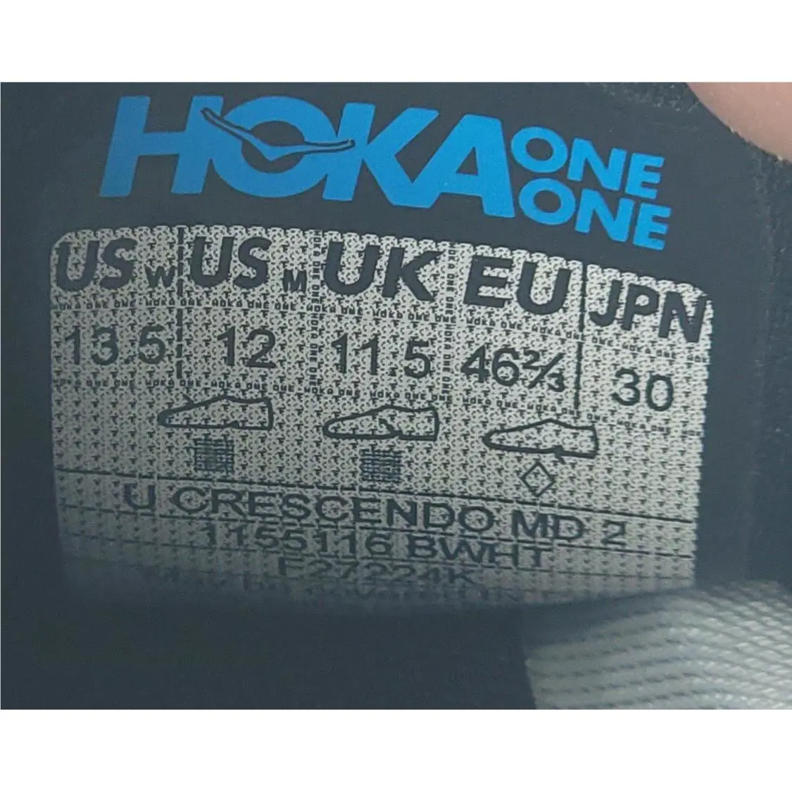 Hoka shoes - Hoka One One Crescendo MD - 1155116 BWHT - Black 5