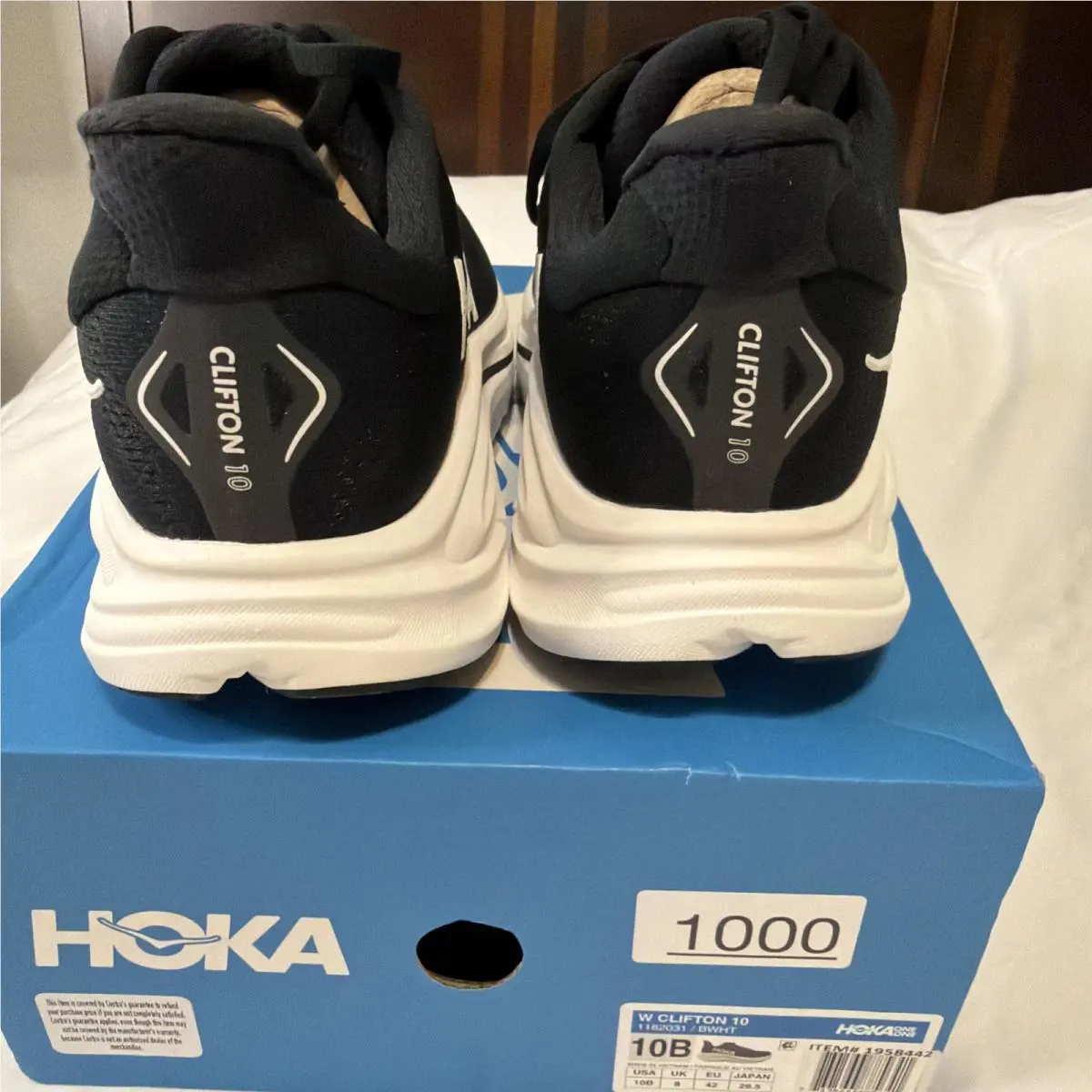 Hoka shoes - Hoka One One Clifton - One One Clifton - 1162031 - Black/White 2