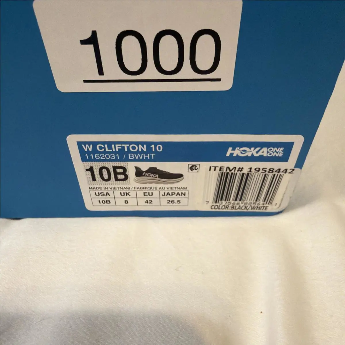 Hoka shoes - Hoka One One Clifton - One One Clifton - 1162031 - Black/White 4