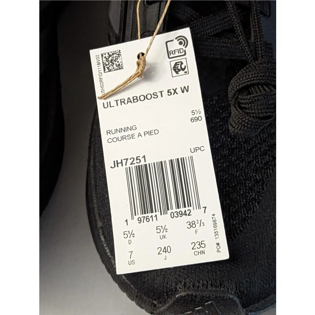 Adidas shoes - adidas Ultraboost 5X - Ultraboost - JH7251 - Black (UPC: 197611039427) 4