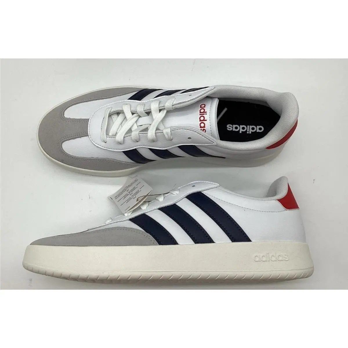 Barreda Men’s Athletic Shoe White Leather Sneaker Footwear Tennis Sz 11 by Adidas