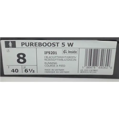 Adidas shoes - adidas Pureboost 5 Running - Pureboost Running - IF9201 - Black 7