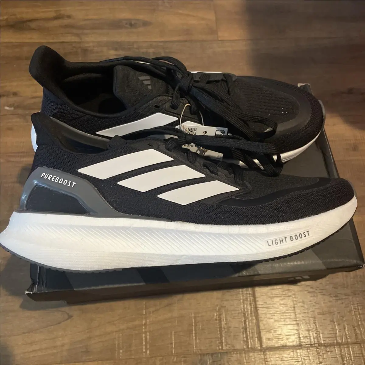 Women`s Pureboost 5 Running Shoes - Black/white - US Size 7.5 IF9201 by Adidas