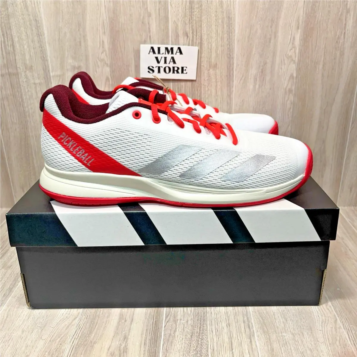 Adidas Courtflash Pickleball M Shoes White Fuchsia JQ3241 Men`s Size 9.5