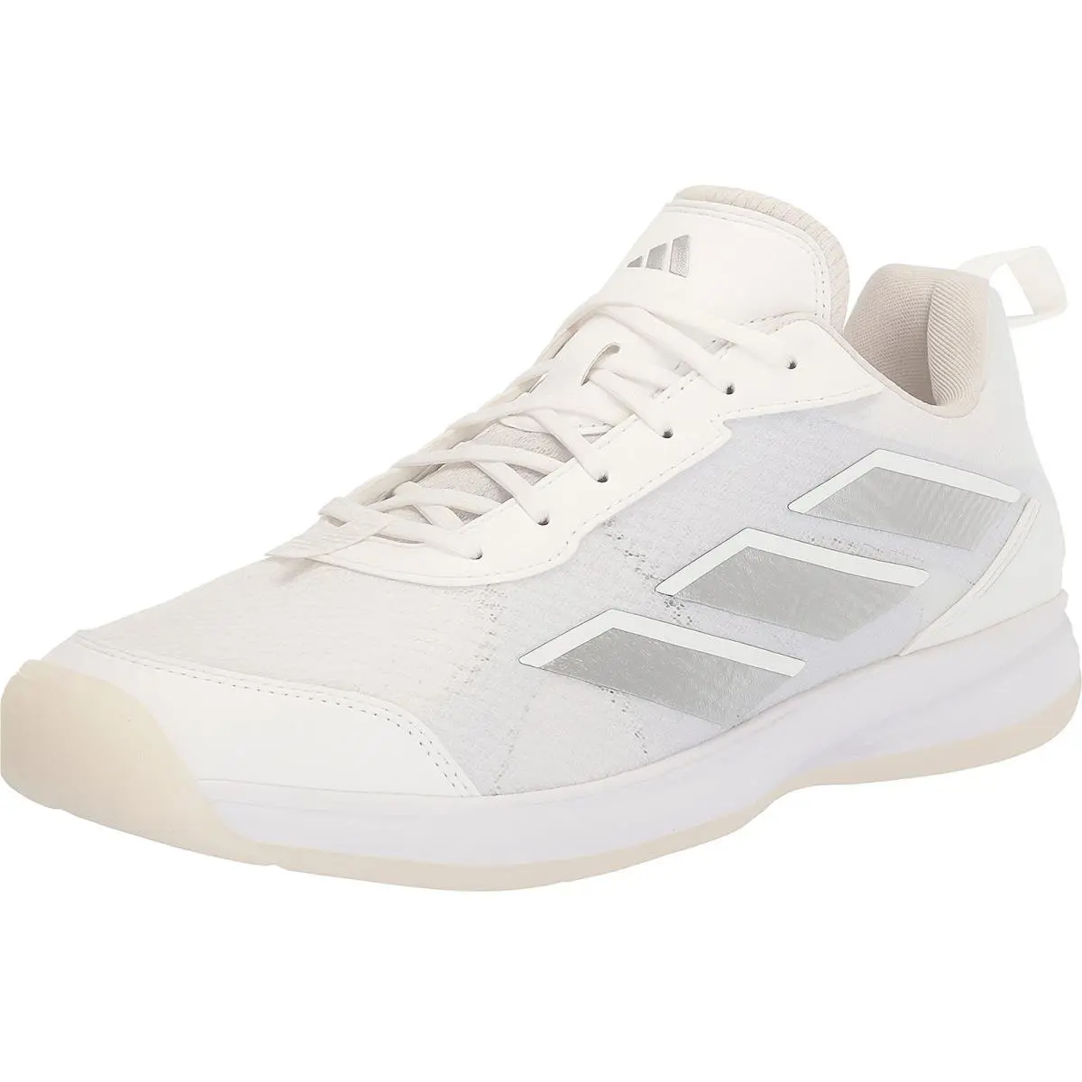 Adidas Women`s Avaflash Tennis Shoes White/silver Metallic Size 9