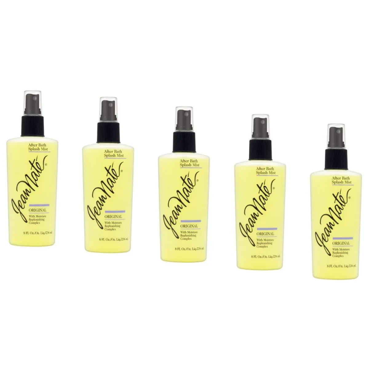 Revlon Jean Nate After Bath Splash Mist Body Spray 8 fl oz Pack of 5