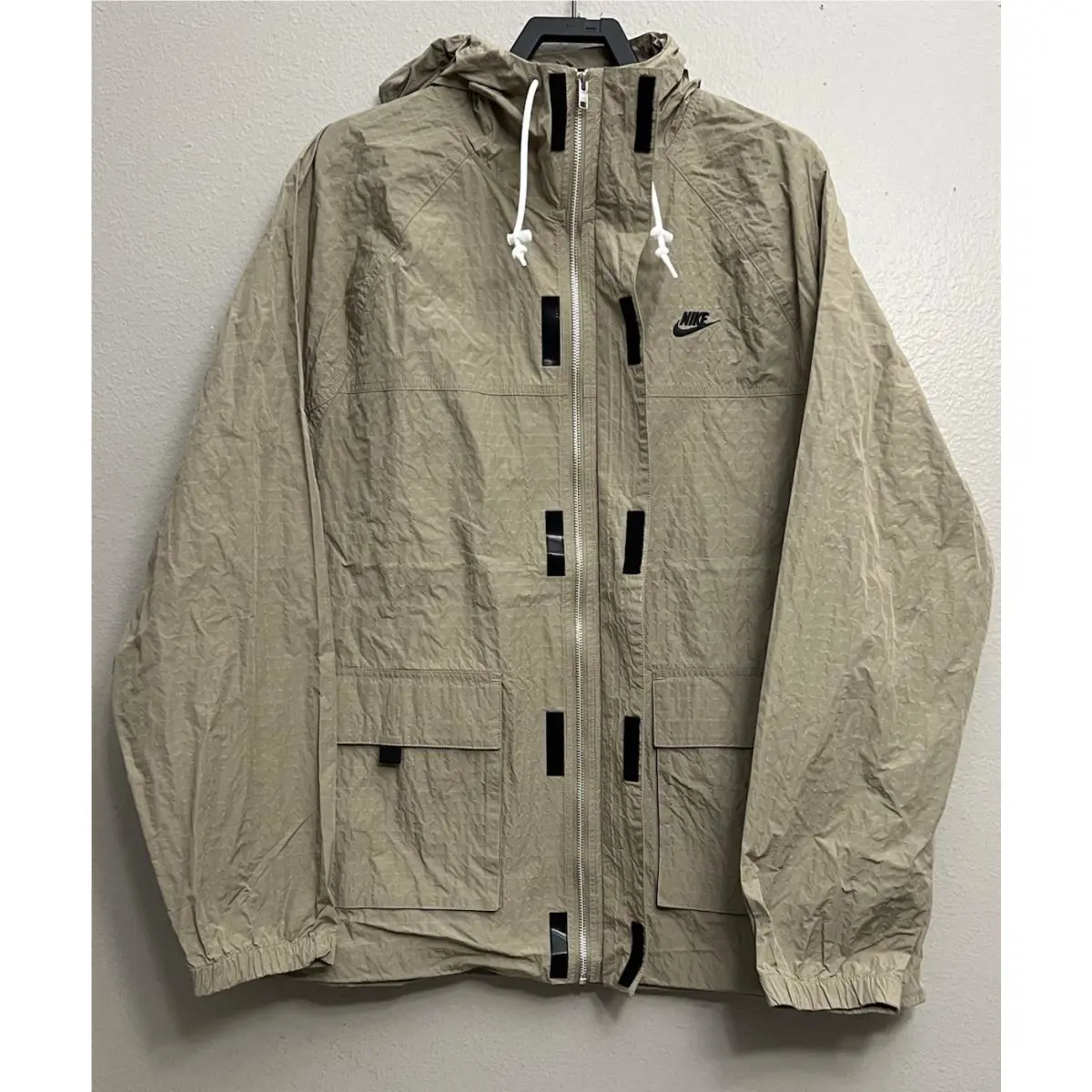 Nike clothing - Nike Club Bandon Lightweight Woven Hooded Jacket - FN3108-247 - Khaki (UPC: 196974888987) 1