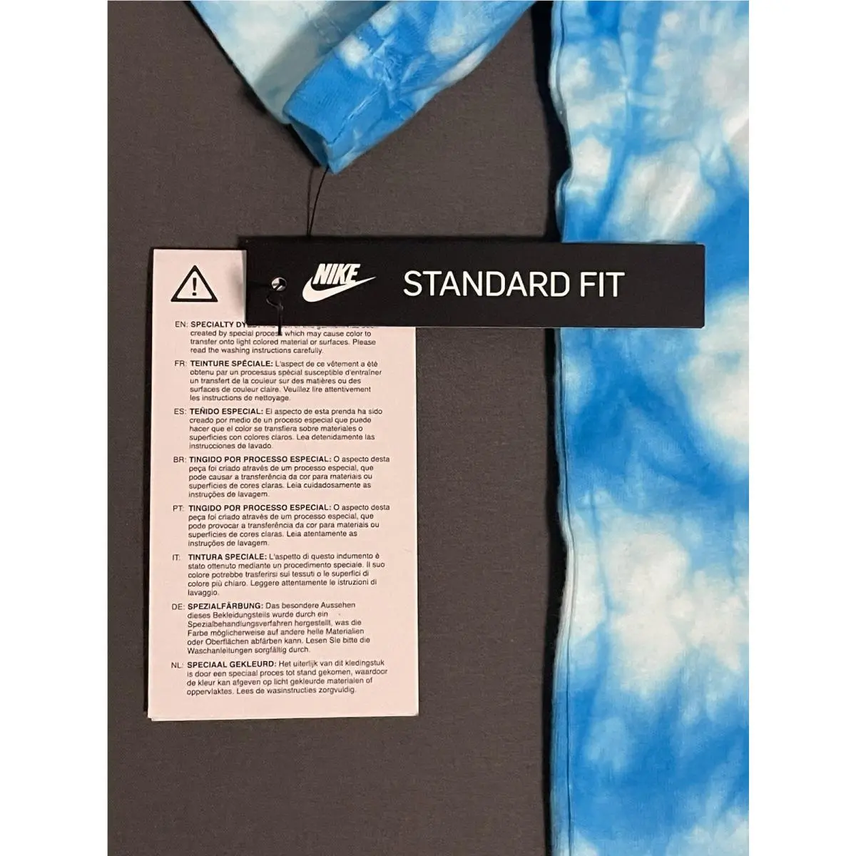 Nike clothing - Nike Air Tie Dye - Air Tie Dye - BQ0079-101 - Blue/White/Infrared (UPC: 0192501314530) 2