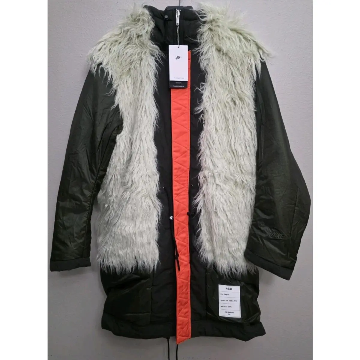Nike clothing - Nike Sportswear Therma-Fit Reversible Sideline Parka Jacket - DD6775-355 - Sequoia (UPC: 195242731024) 10