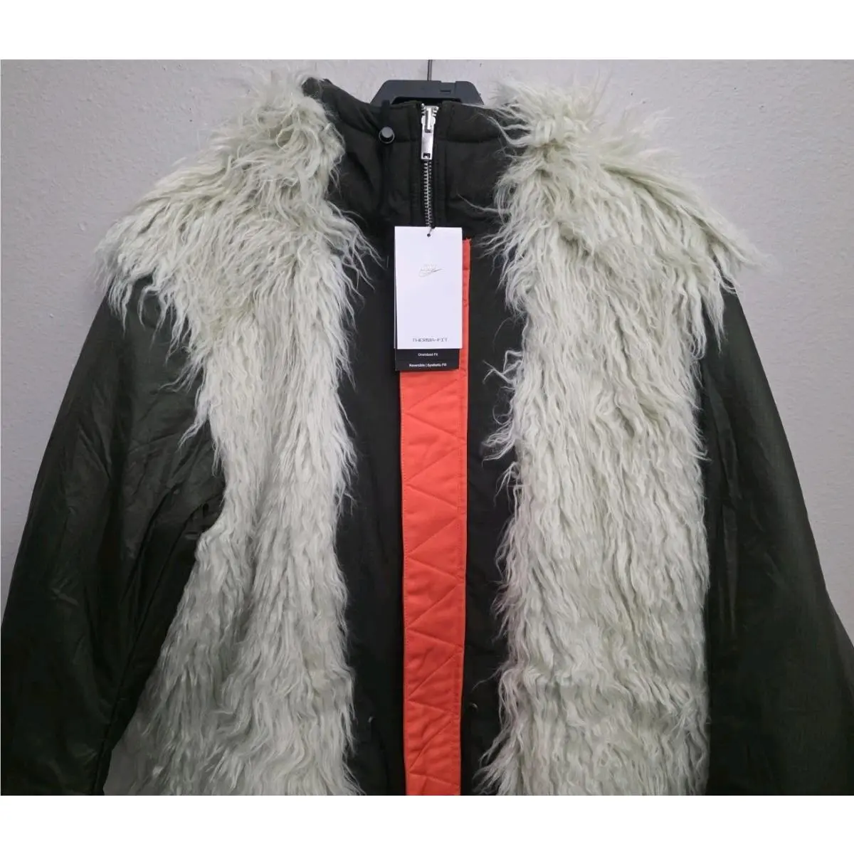 Nike clothing - Nike Sportswear Therma-Fit Reversible Sideline Parka Jacket - DD6775-355 - Sequoia (UPC: 195242731024) 11