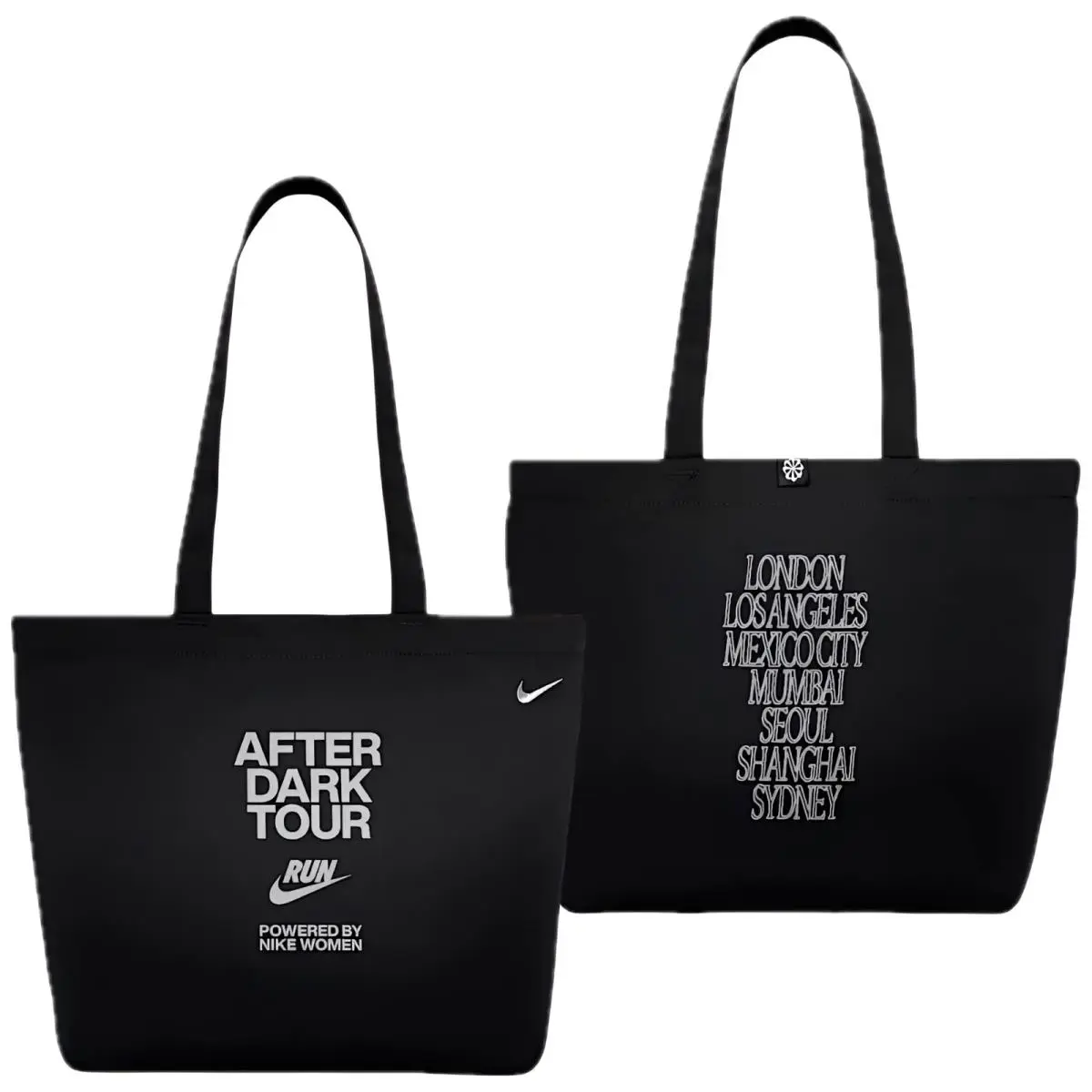 Nike Heritage 2.0 Tote Bag Travel School Shopping Black White IF8252 010
