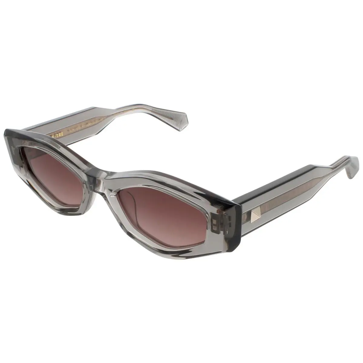 Valentino Men Sunglasses Translucent Grey Rose Irregular V-tre VLS-101C-51