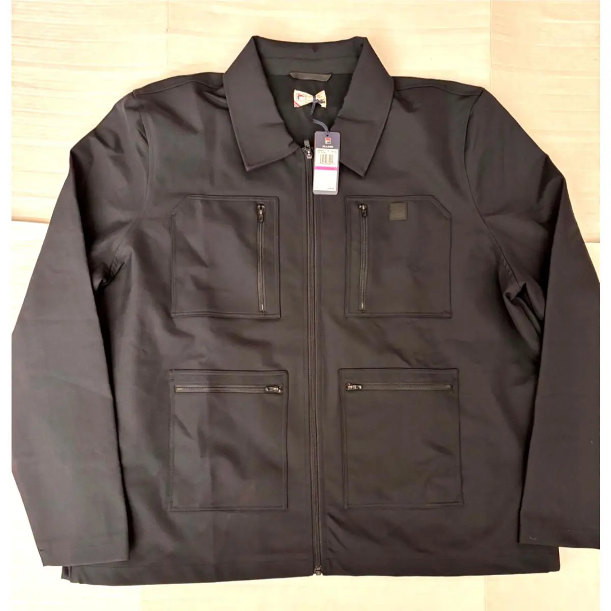 Fila clothing - FILA 4-POCKETS TOUR JACKET - TOUR JACKET - BLACK & GREY, :: BLACK 0