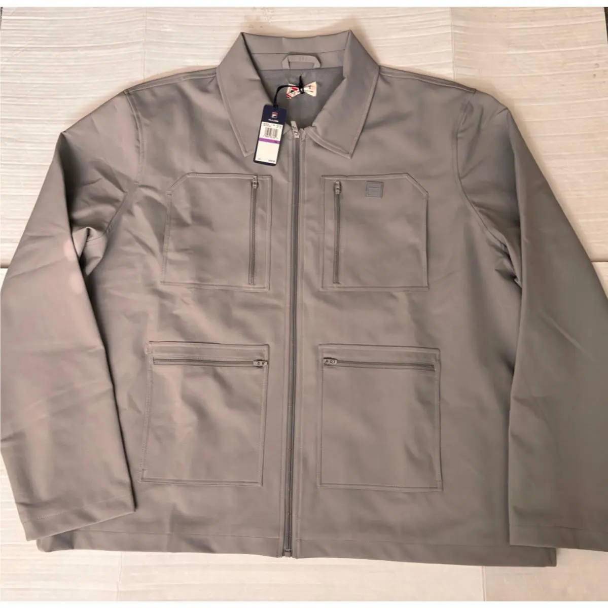 Fila clothing - FILA 4-POCKETS TOUR JACKET - TOUR JACKET - BLACK & GREY, :: BLACK 10