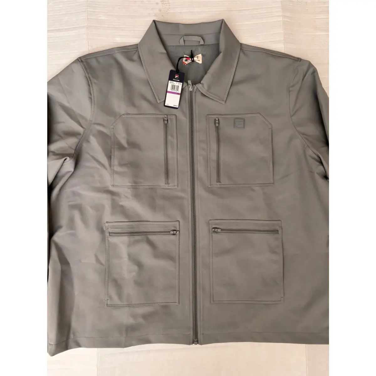 Fila clothing - FILA 4-POCKETS TOUR JACKET - TOUR JACKET - BLACK & GREY, :: BLACK 11