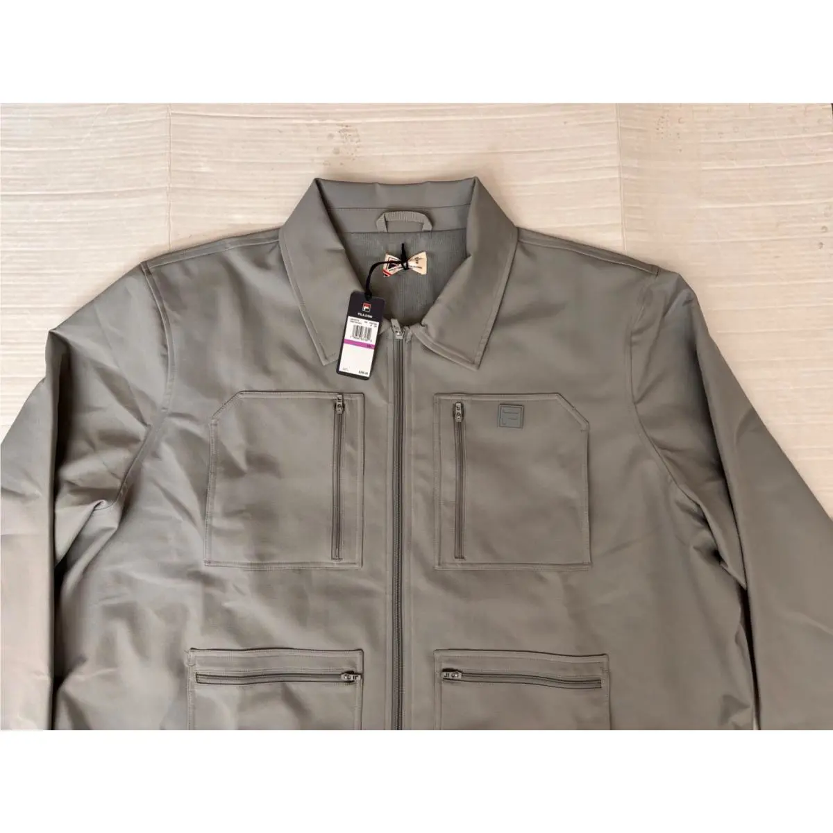 Fila clothing - FILA 4-POCKETS TOUR JACKET - TOUR JACKET - BLACK & GREY, :: BLACK 12
