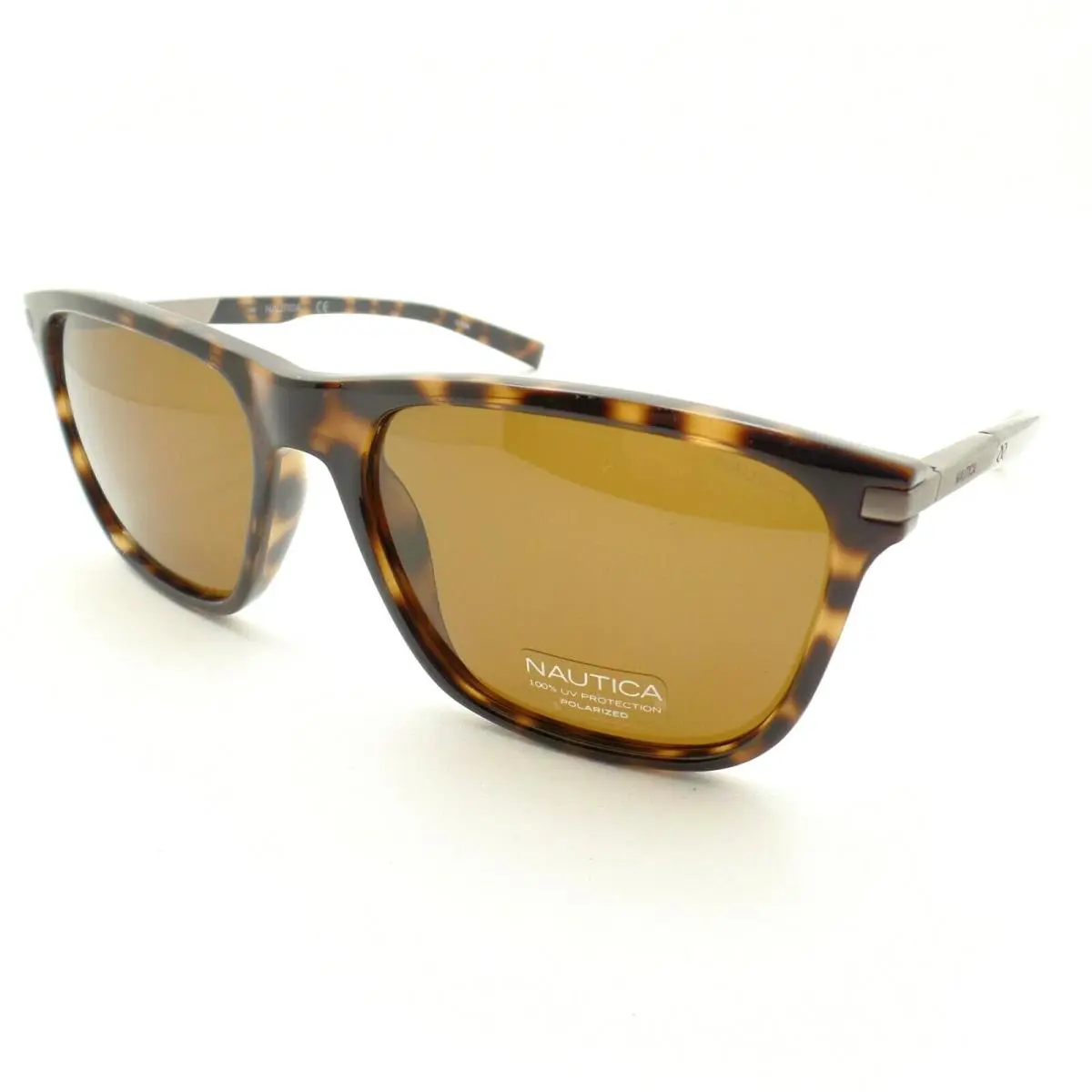 Nautica N62222S 206 57mm Tortoise Brown Polarized Sunglasses
