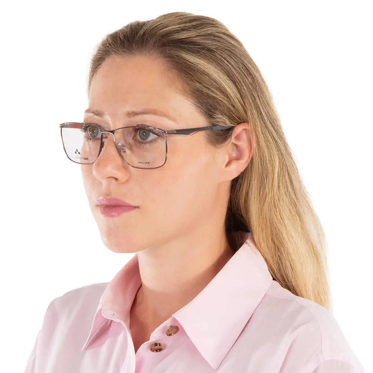 Police Demo Rectangular Unisex Eyeglasses VPLF06 0509 57 VPLF06 0509 57