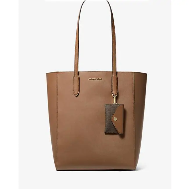 Michael Kors Vincent Large Saffiano Leather Tote Bag Matching Wallet Brown