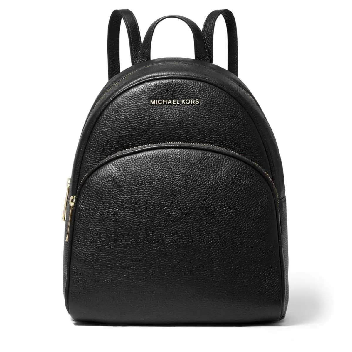 Michael Kors Abbey Medium Backpack Pebbled Leather Black Bag Purse