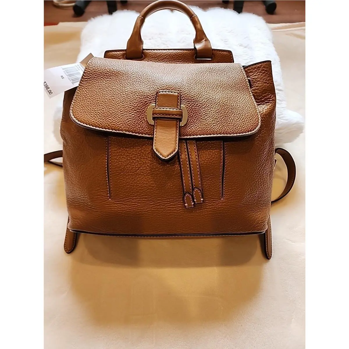 Michael Kors Romy Acorn/brown Pebbled Leather Medium Backpack