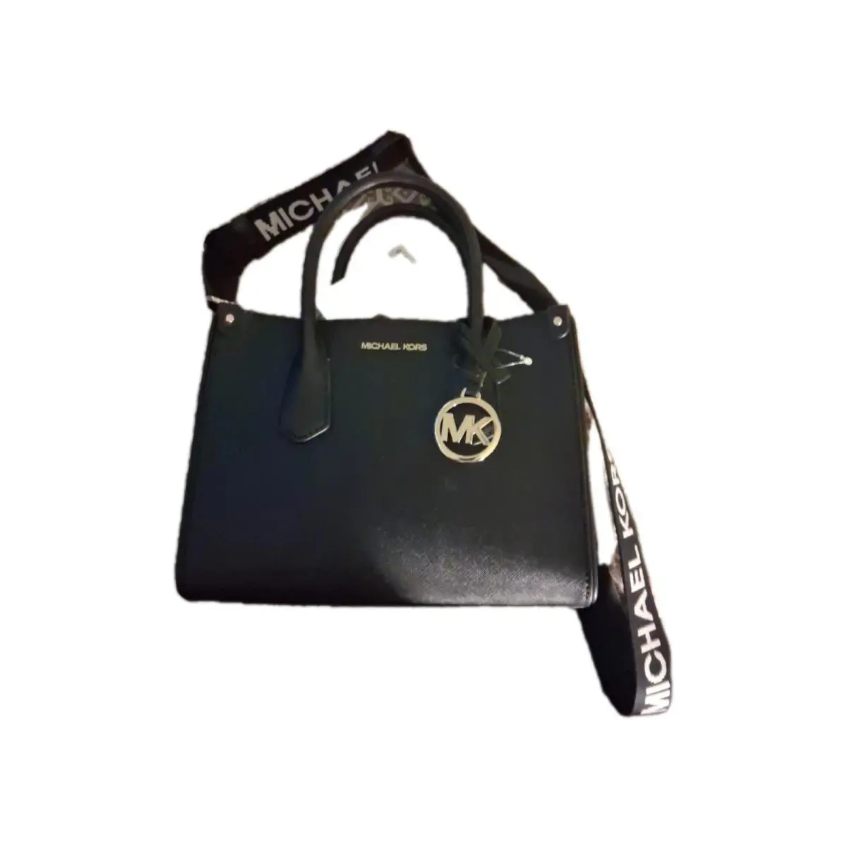 Michael Kors Maple Small Satchel W Wbg Crossbody Bag Black Leather