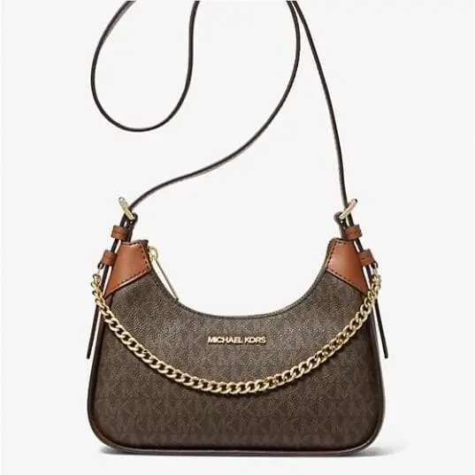 Michael Kors Wilma Small Signature Logo Crossbody Bag Brown