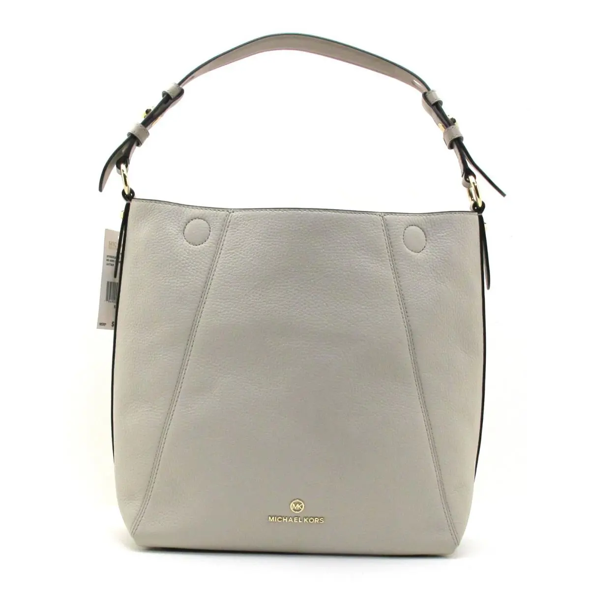 Michael Kors Lucy Pebbled Leather Medium Shoulder Hobo Light Sand
