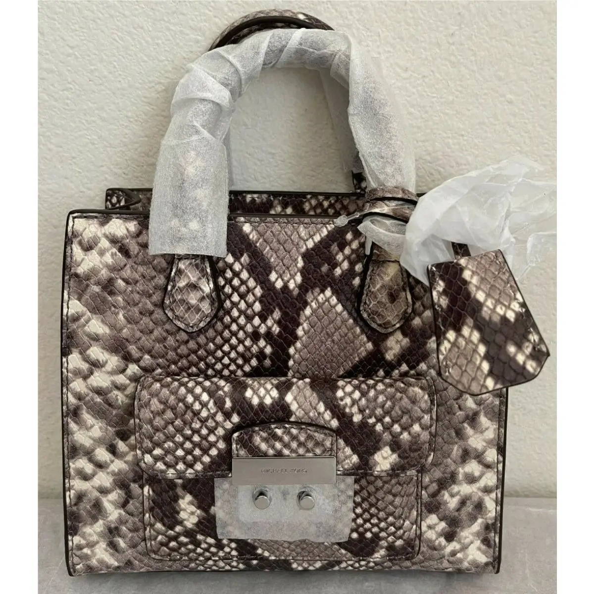 Michael Kors Bridgette Small Embossed Leather Messenger Crossbody Bag