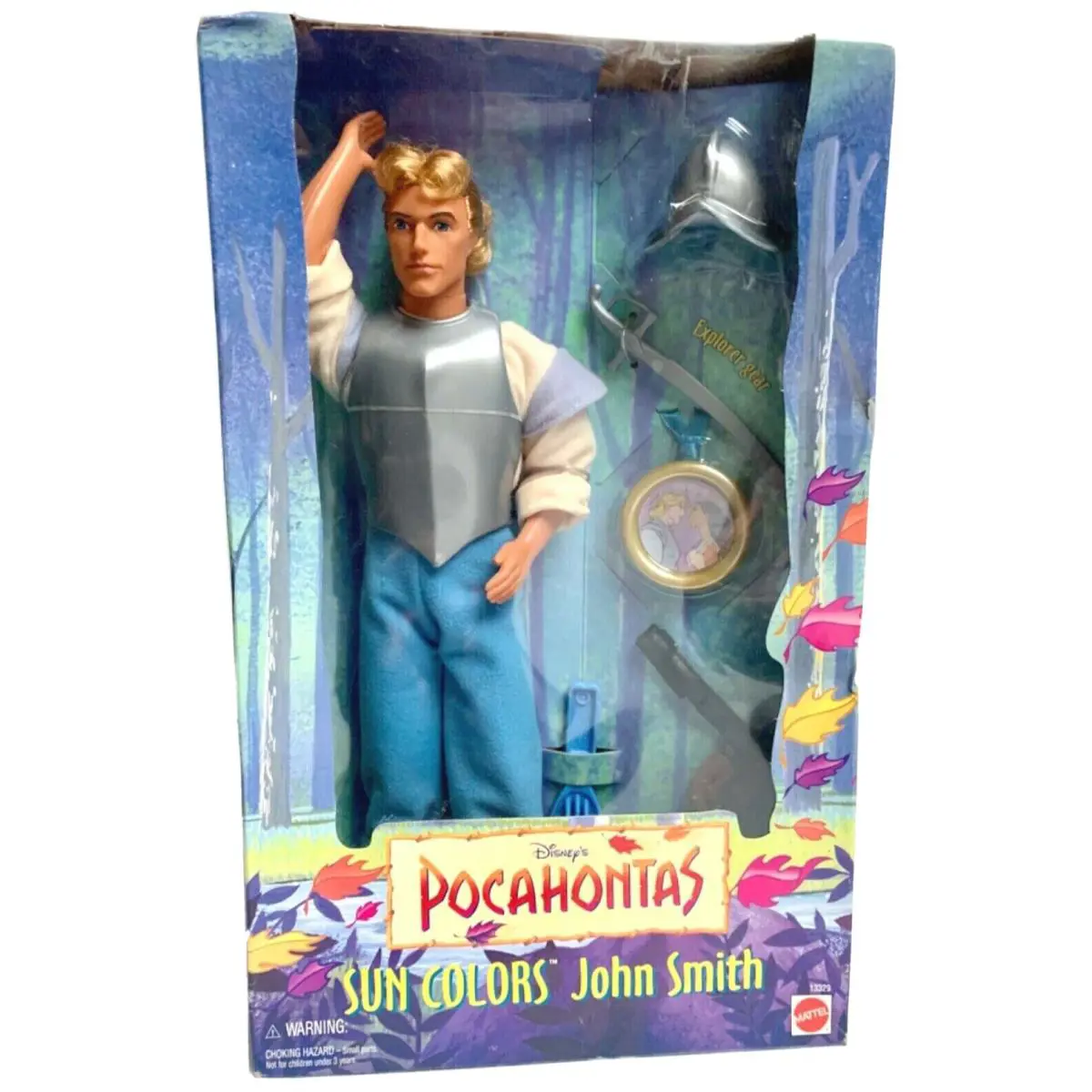 Disney Pocahontas Sun Colors Captain Smith Doll 1995 Vintage Mattel
