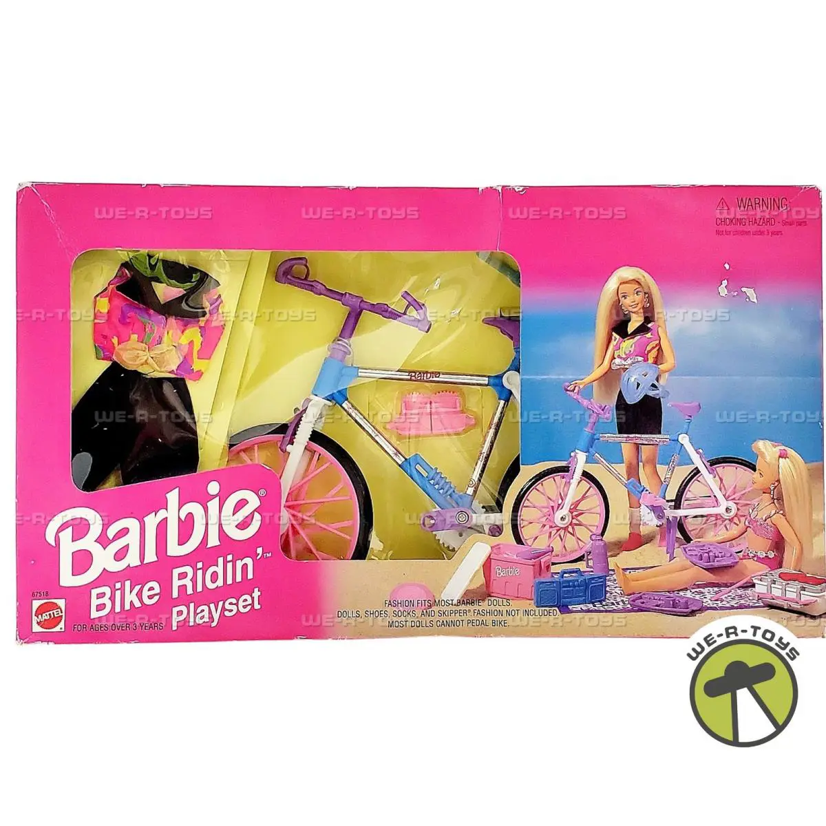 Barbie Bike Ridin` Playset 1995 Mattel 67518
