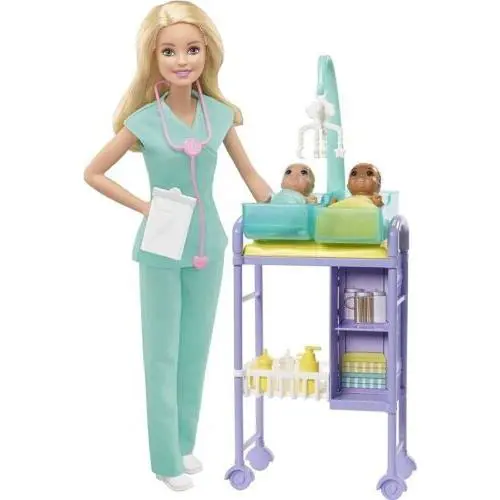 Cute Little Babies Doctor Roleplay Doll Playset Brunette DVG12 Multicolor