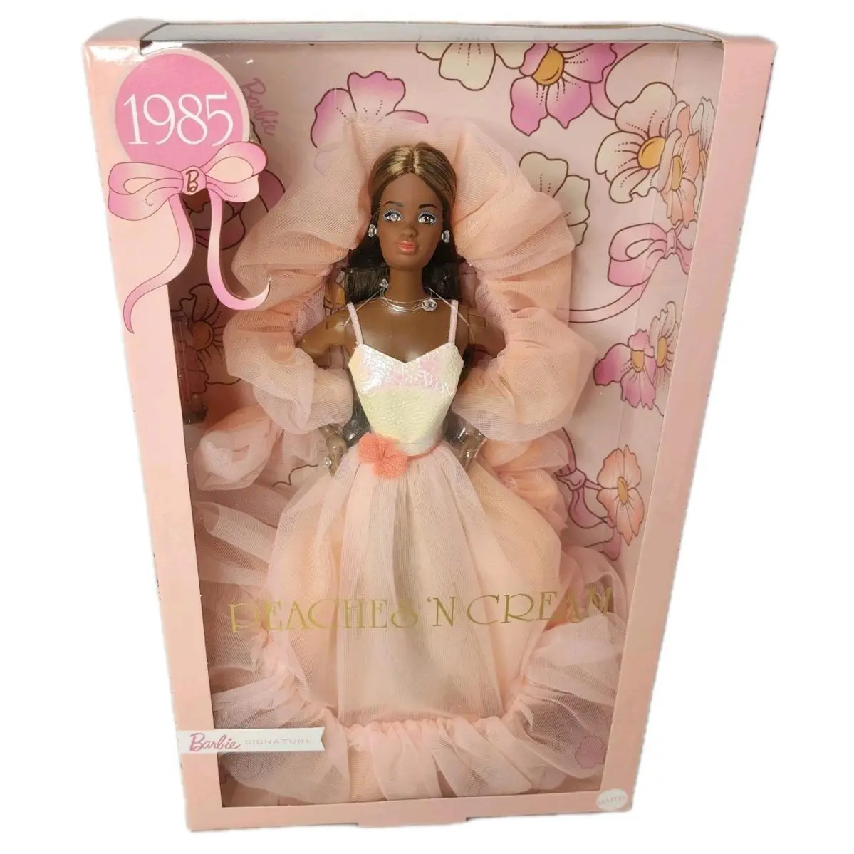 2025 Peaches ‘n Cream Barbie African American AA 1985 Vintage Repro JLK87 Nrfb