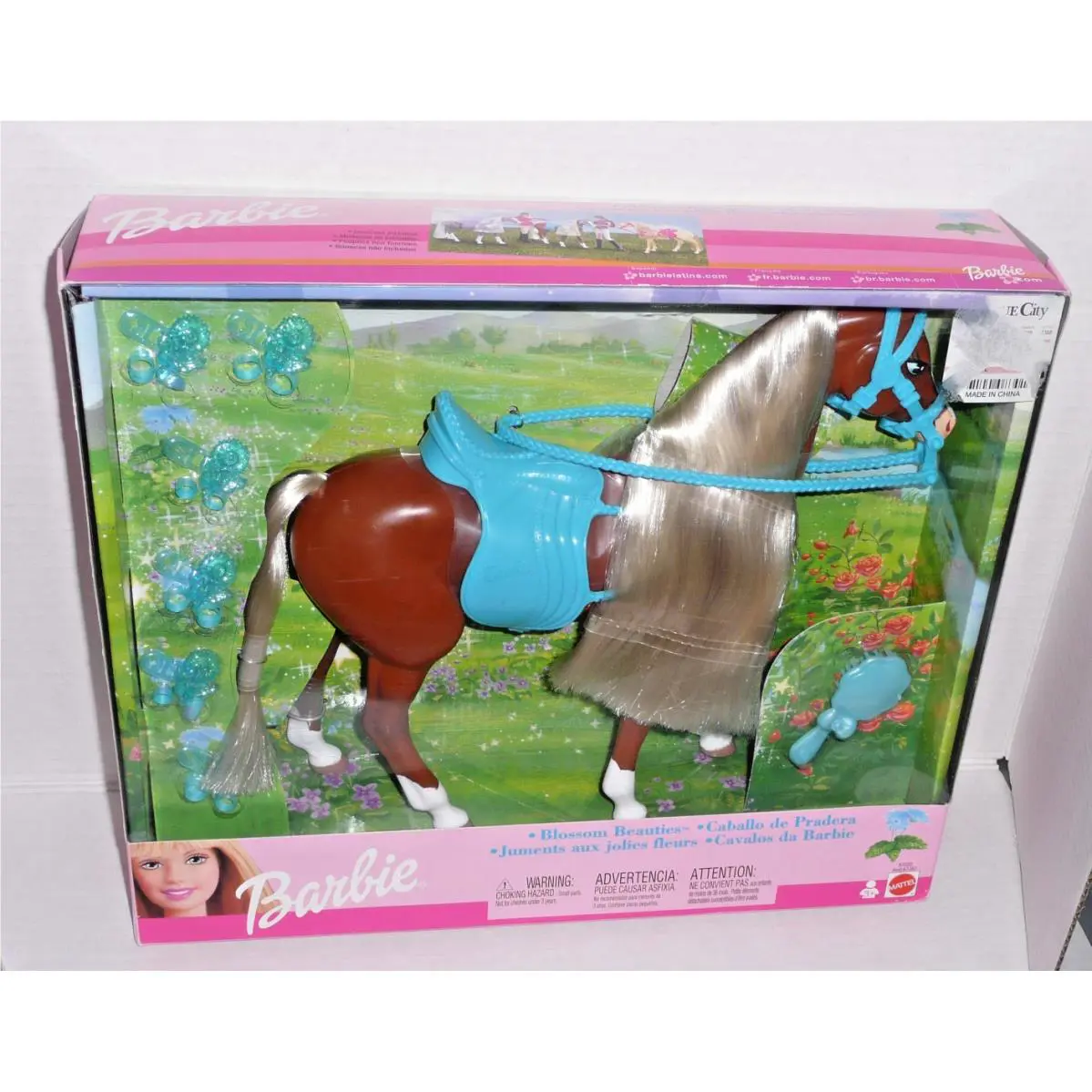 Barbie 2002 Blossom Beauties Brown Horse Blonde Hair 67022 Mattel