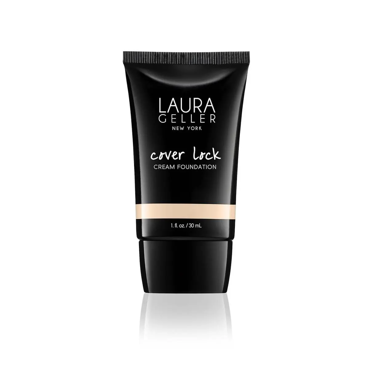 Full Size Laura Geller Cover Lock Cream Foundation 1 oz Porcelain Flawed Box