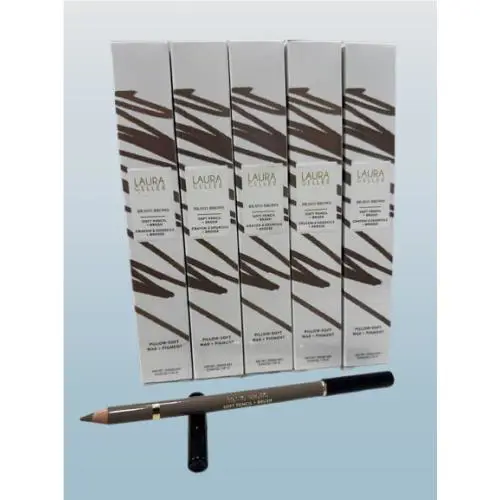 Laura Geller Bravo Brows Soft Pencil + Brush Taupe 0.042 OZ Boxed Lot OF 5