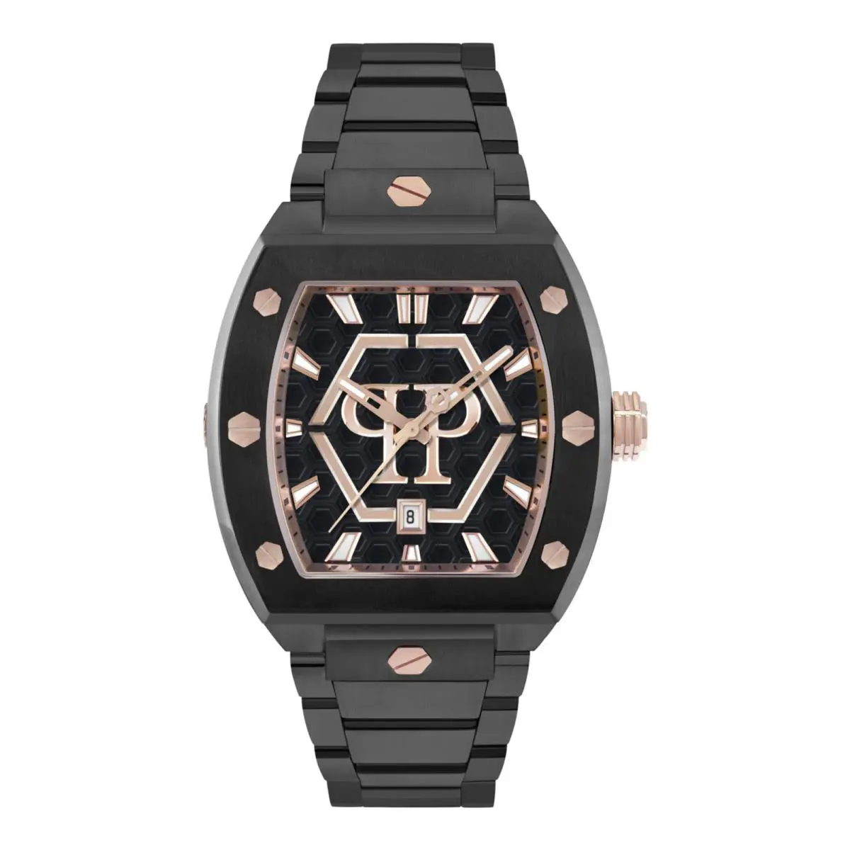 Philipp Plein Mens Black 44mm Bracelet Fashion Watch